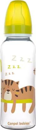 Canpol Butelka 250 ml dekorowana, żółty 59/200 Canpol babies