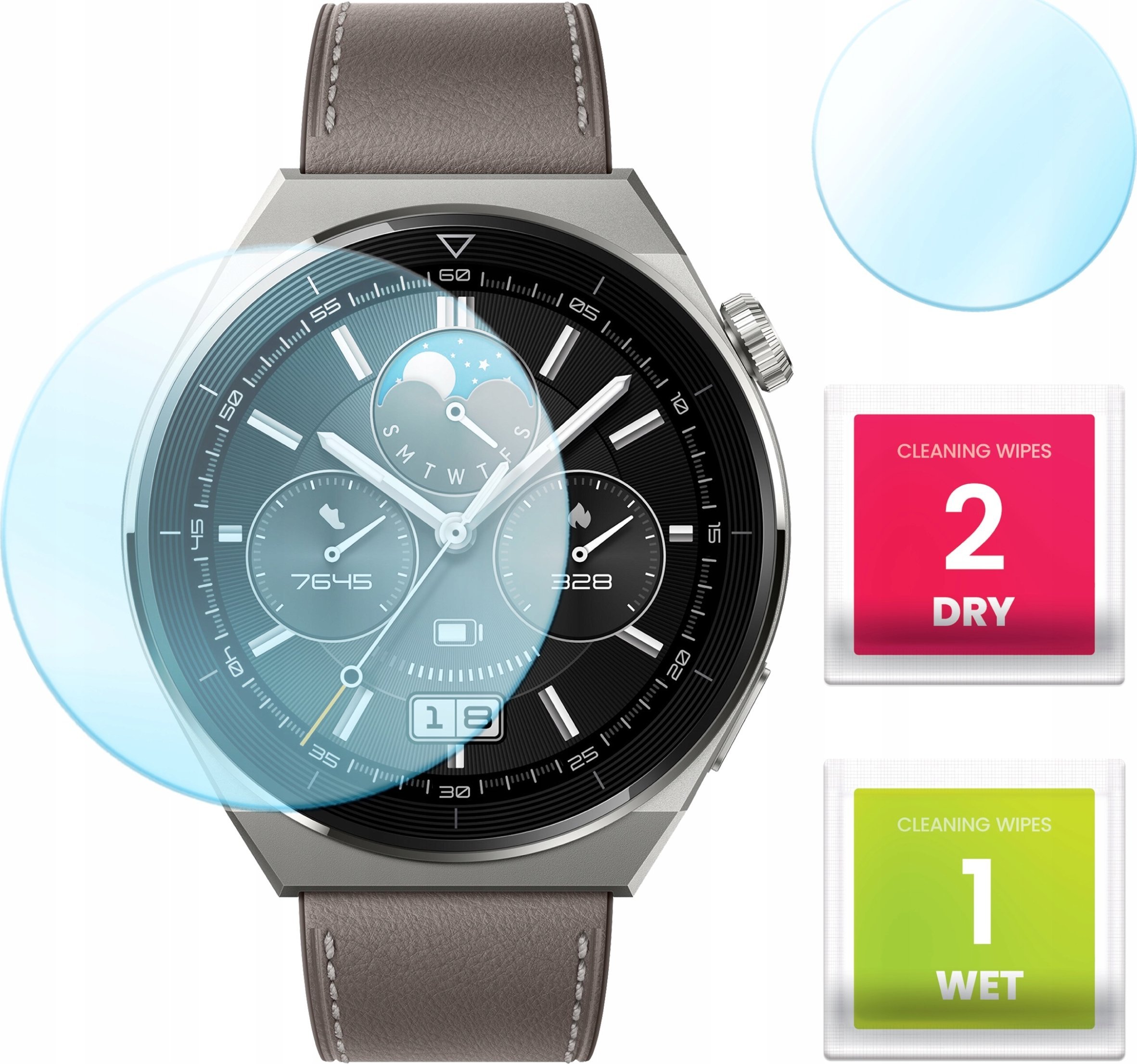 Hello Case Szkło Hybrydowe do Huawei Watch GT 3 Pro (46 mm) (Szkiełko, Ochronne)