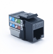 Kontakt-Simon Wkład gniazda komputerowego pojedyńczy RJ45 kat.6 nieekranowany czarny - CJ645U