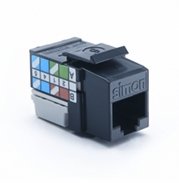 Kontakt-Simon Wkład gniazda komputerowego pojedyńczy RJ45 kat.6 nieekranowany czarny - CJ645U