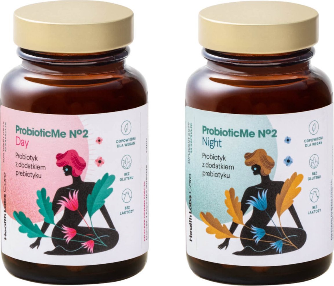 HEALTHLABS_SET ProbioticMe No.2 Day suplement diety 60 kapsułek + ProbioticMe No.2 Night suplement diety 60 kapsułek