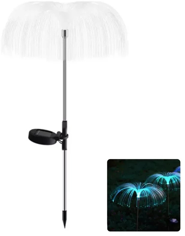 2 x Meduza solarna fontanna kolorowego światła lampa ogrodowa wbijana RGB