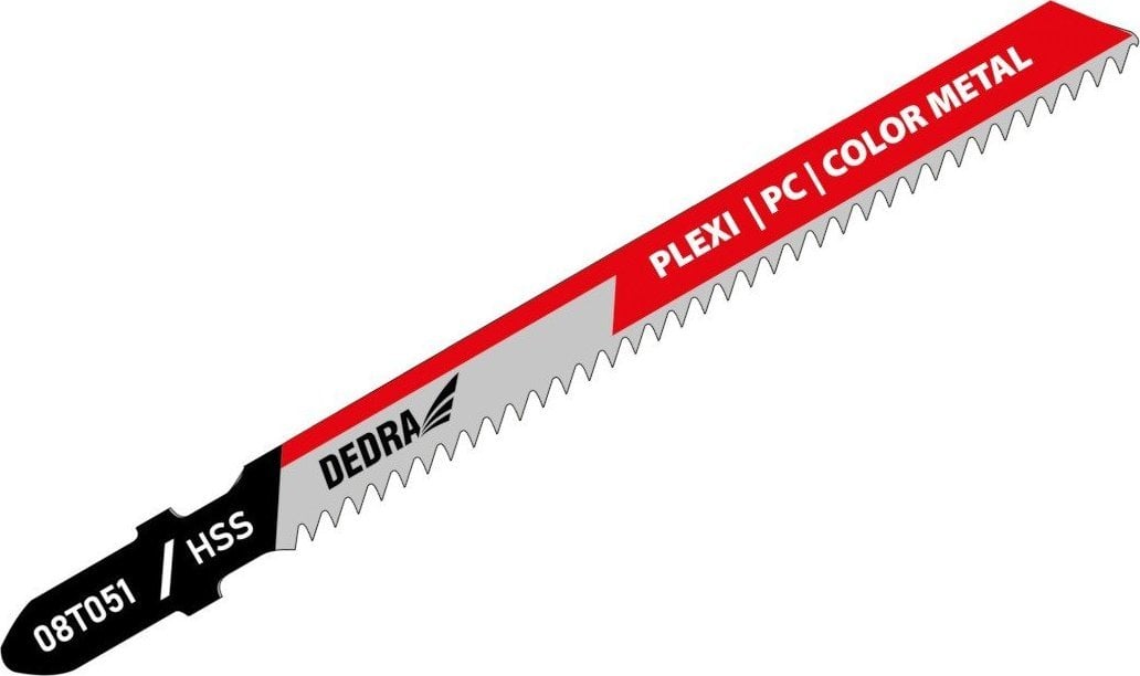 Dedra Brzeszczoty do wyrzynarki 100/75mm, pleksi, HSS, T, 2szt