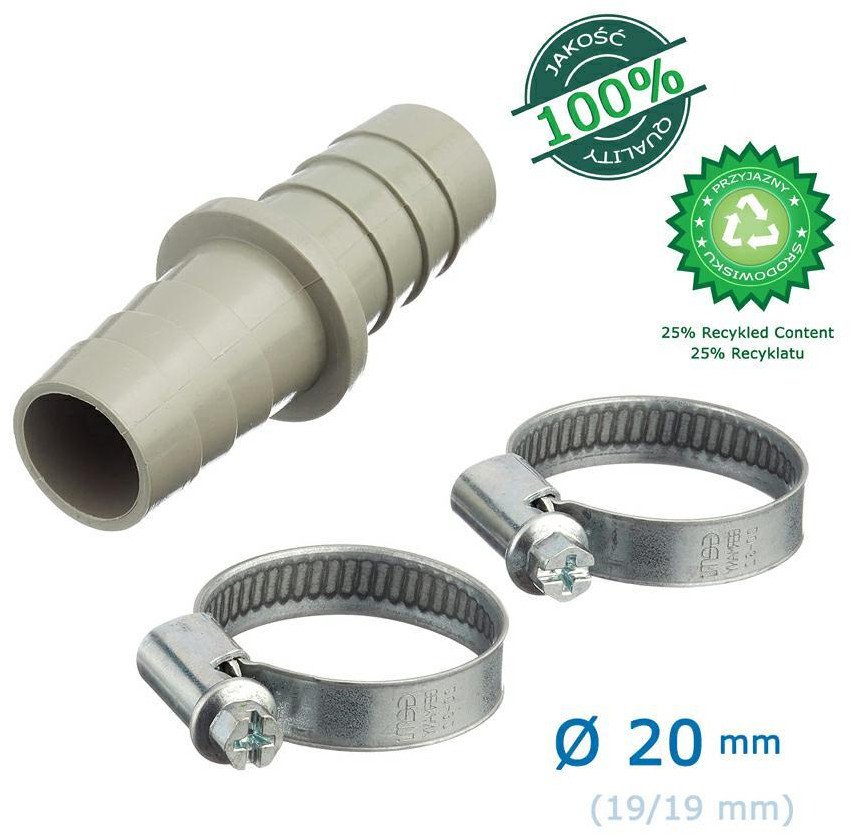 ZESTAW ZŁĄCZEK fi20 WĘŻA SPUSTOWEGO