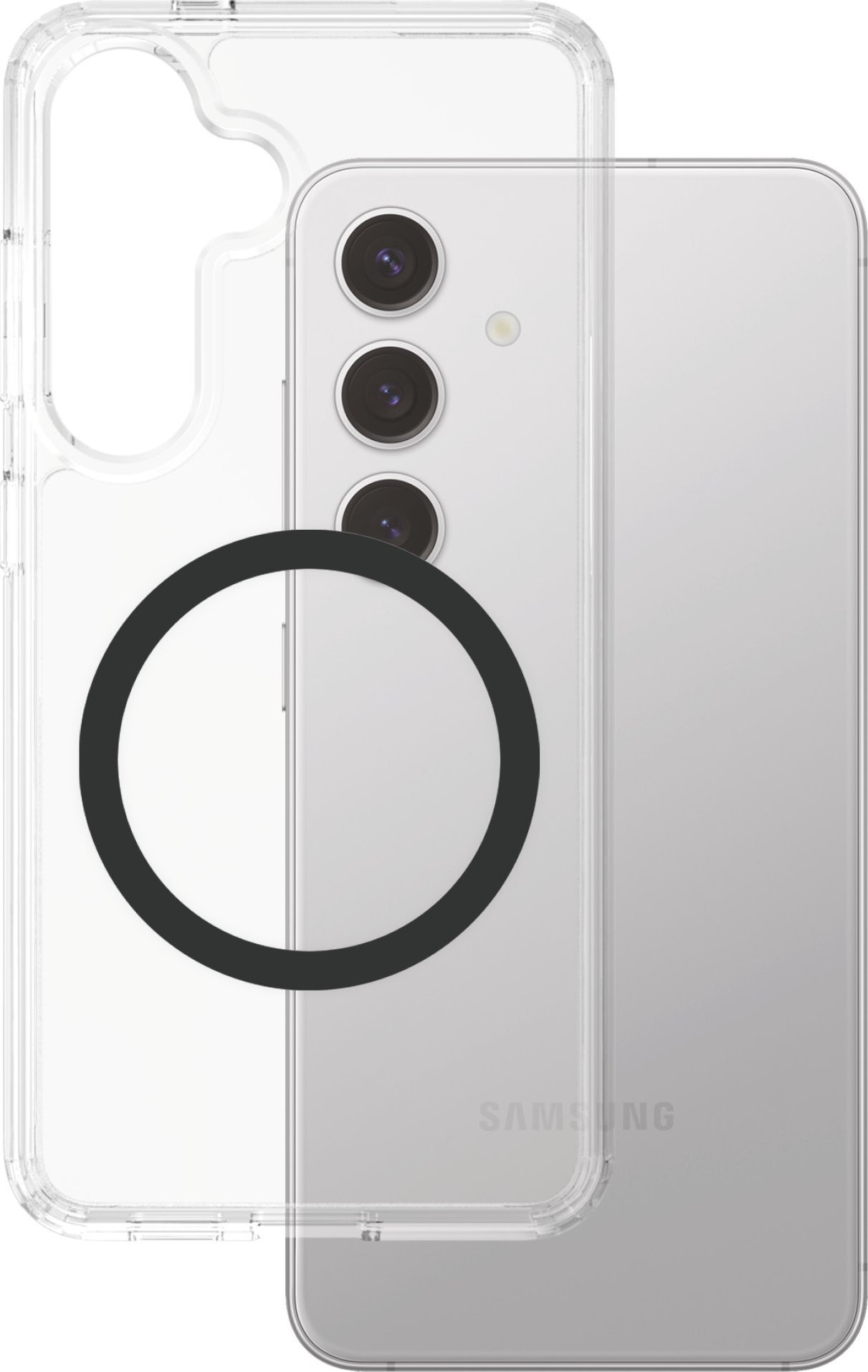 Etui CARE by PanzerGlass Flagship Urban Combat Black QI do Samsung Galaxy S25 przezroczysty