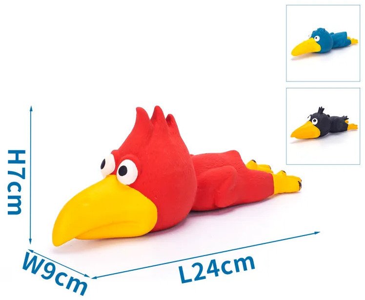 Lateksowa piszcząca zabawka w kształcie ptaka dla psa