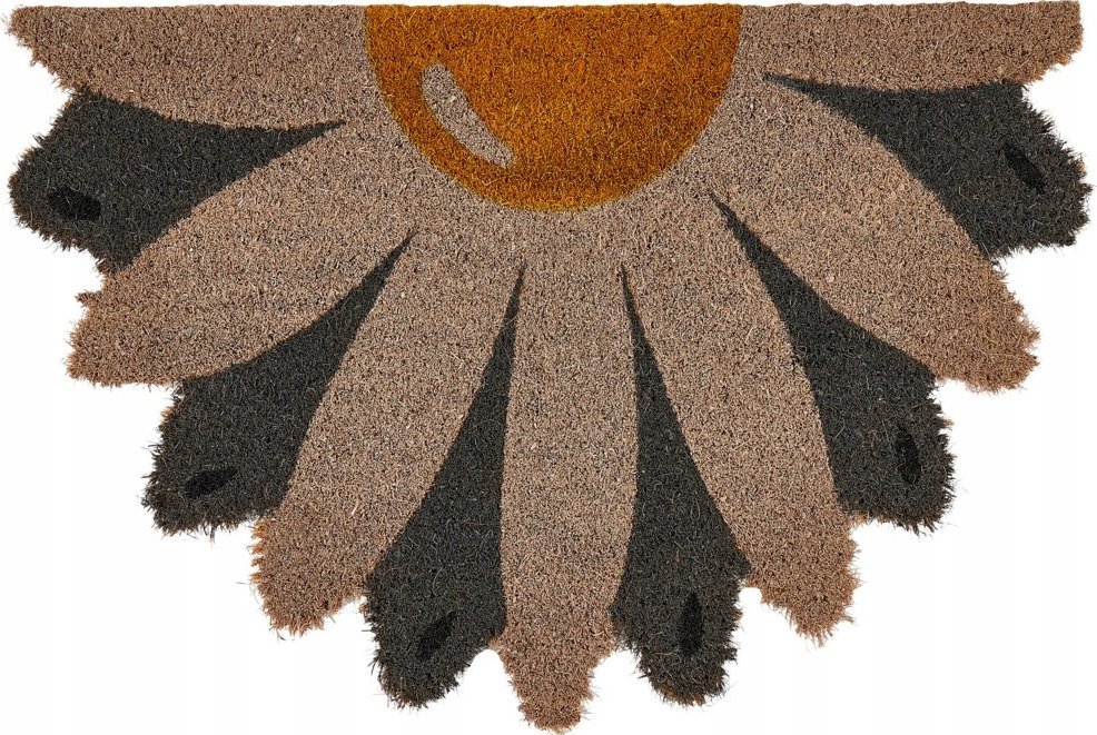 Beliani Wycieraczka kokosowa w kształcie kwiatu 40 x 60 cm wielokolorowa HOTAKA