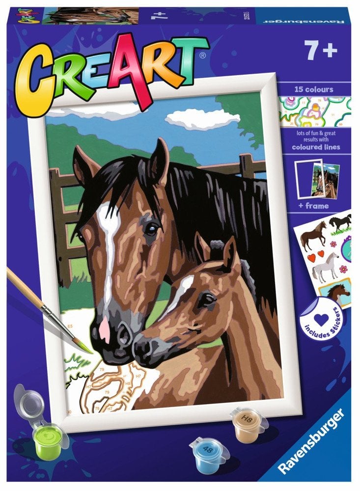 Ravensburger CreArt dla dzieci: Koń i kotki