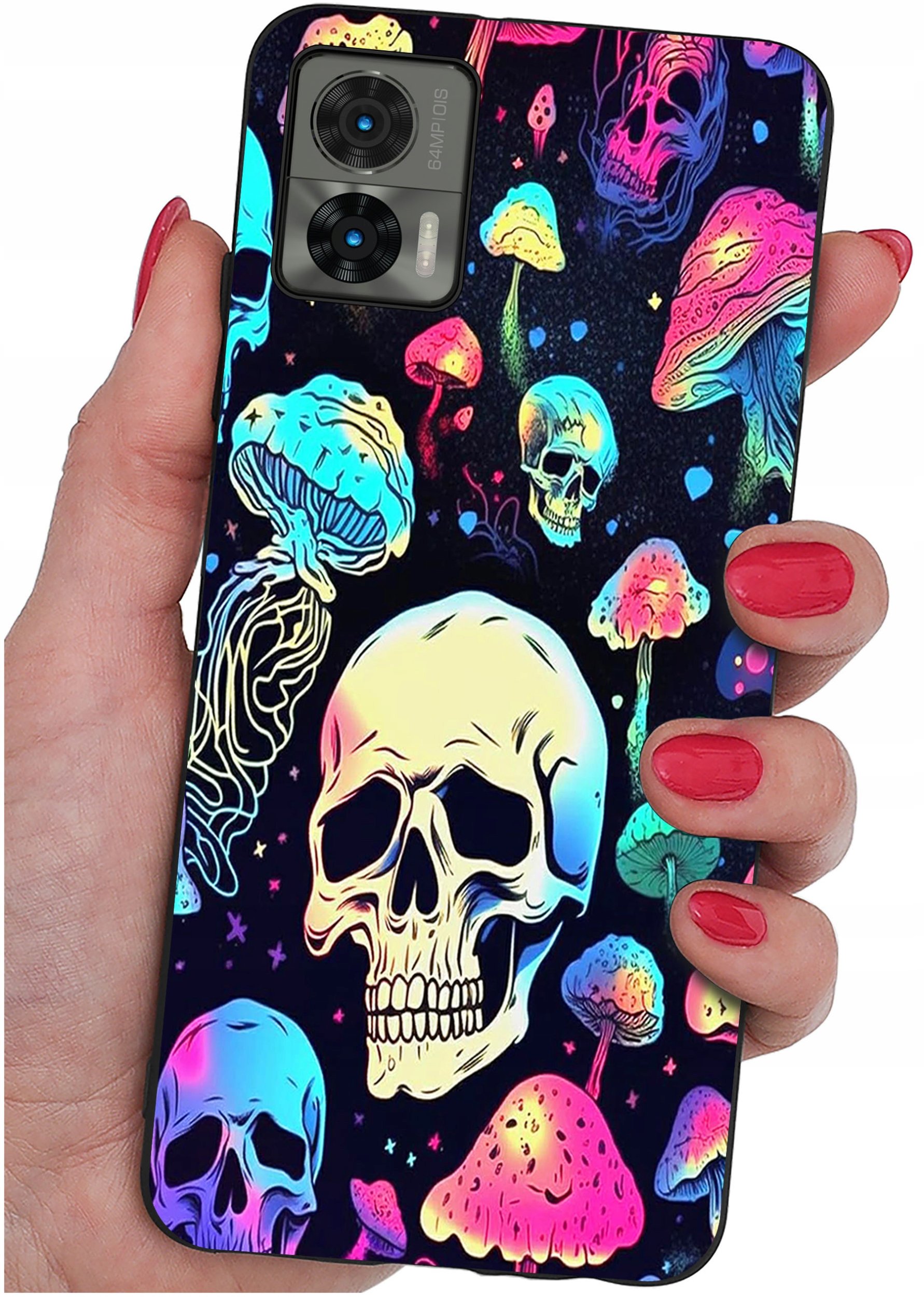 Etui do Motorola Moto Edge 30 Neo WZORY |SILIKONOWE MATT CASE + SZKŁO 9H