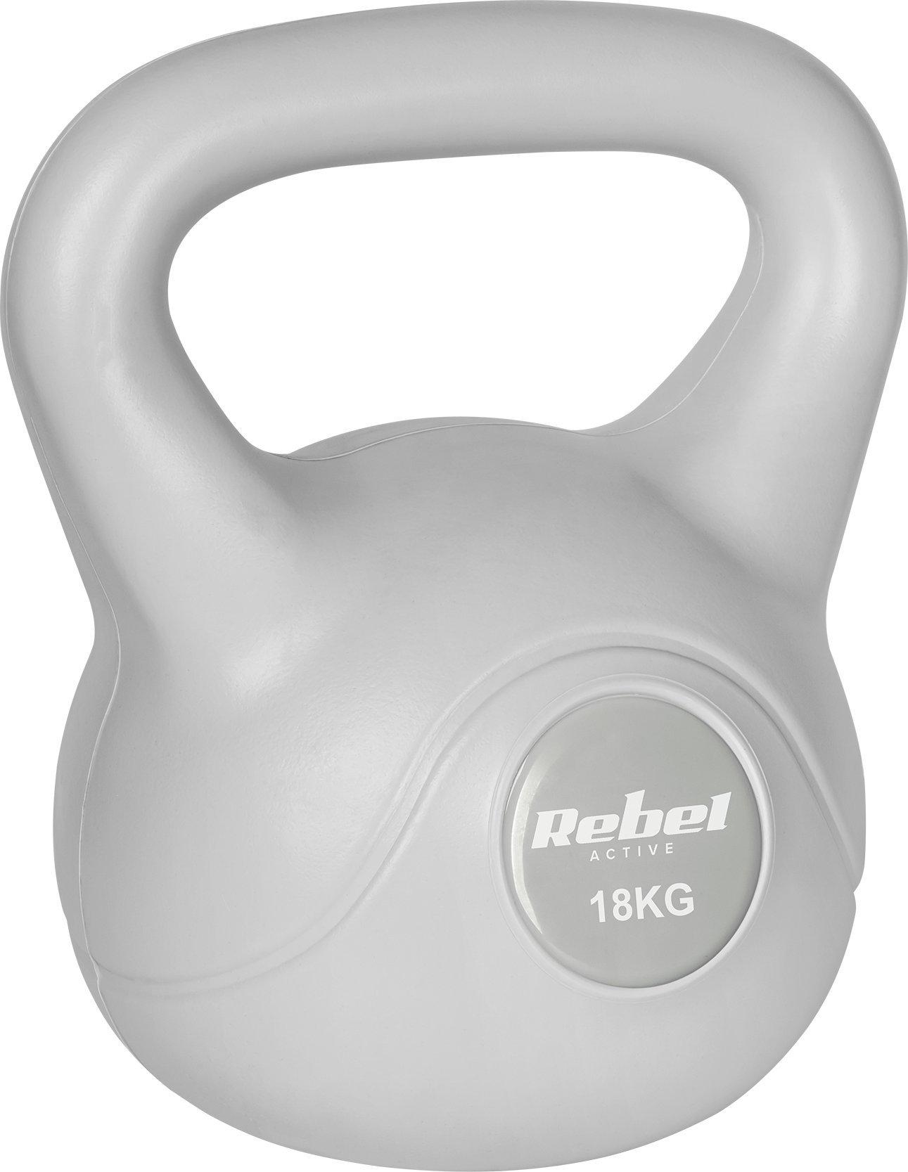 Kettlebell bitumiczny 18 kg szary REBEL ACTIVE