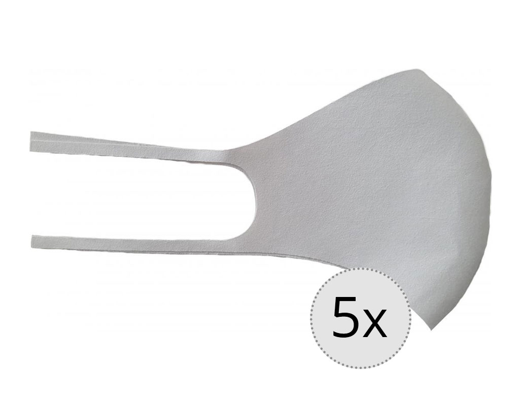 Maseczka ochronna 1-warstwowa wielokrotnego użytku mikrofibra zestaw 5 szt.