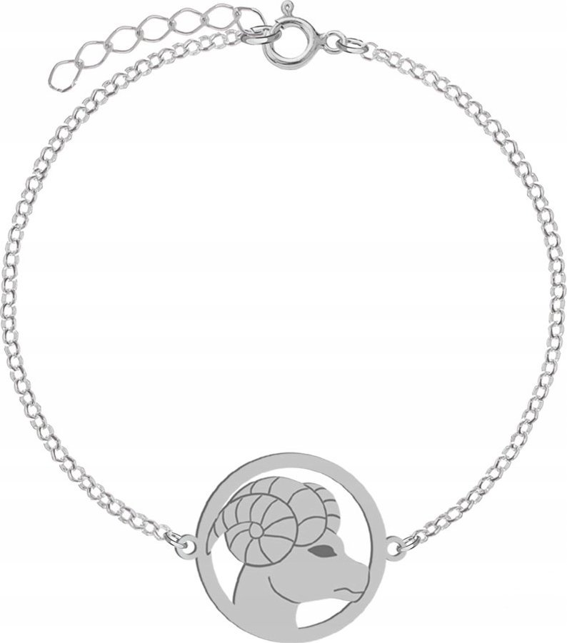 Radziszewska Jewellery Srebrna Bransoletka Znak Zodiaku BARAN GRAWER
