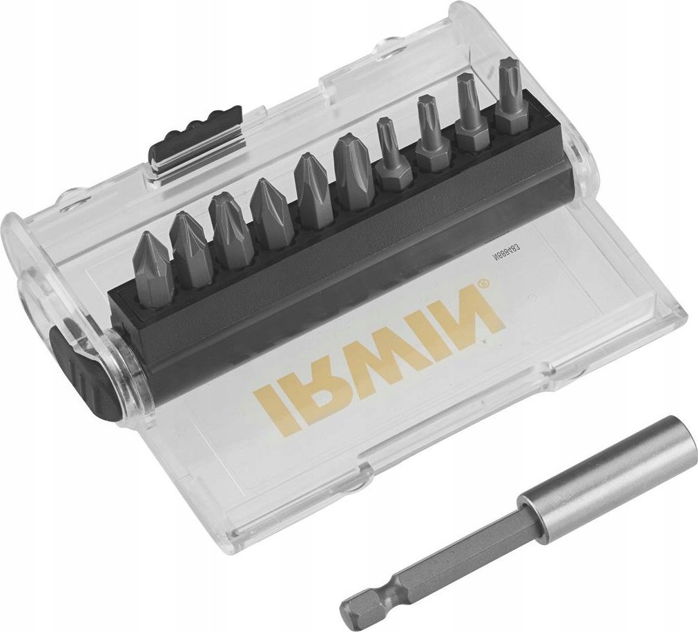 Irwin IRWIN KOŃCÓWKI kpl.11szt. 25 mm PH1-PH2-PH3-PZ1-PZ2-PZ3-T10-T15-T20-T25 Z ADAPTEREM MAGNETYCZNYM
