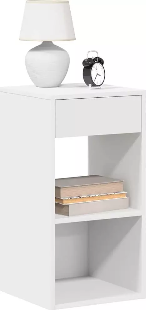 vidaXL vidaXL Szafki nocne z szufladą, 2 szt., białe, 35x34x66,5 cm