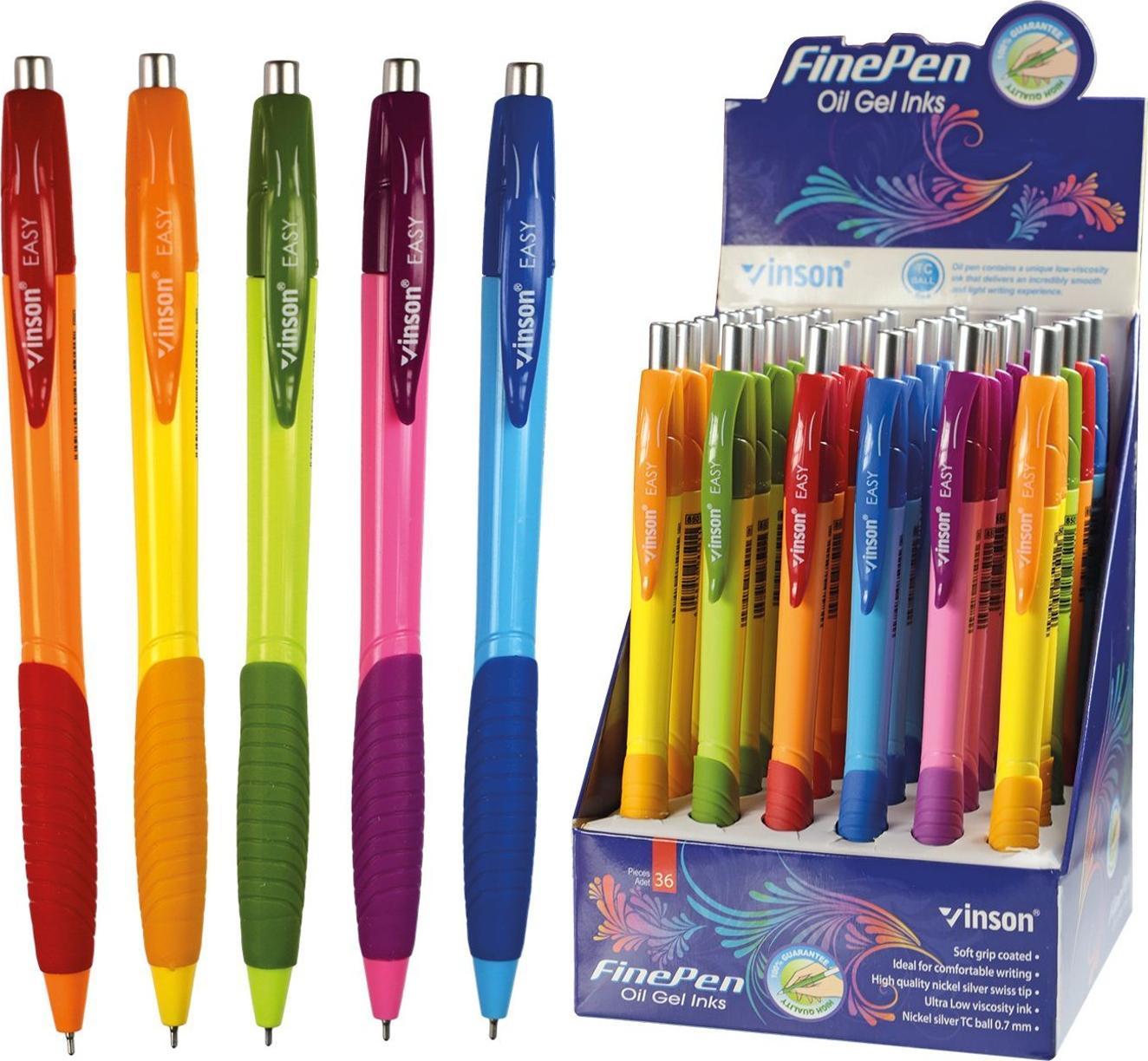 Titanum Długopis automatyczny Vinson Easy 0,7mm 36 szt DISPLAY