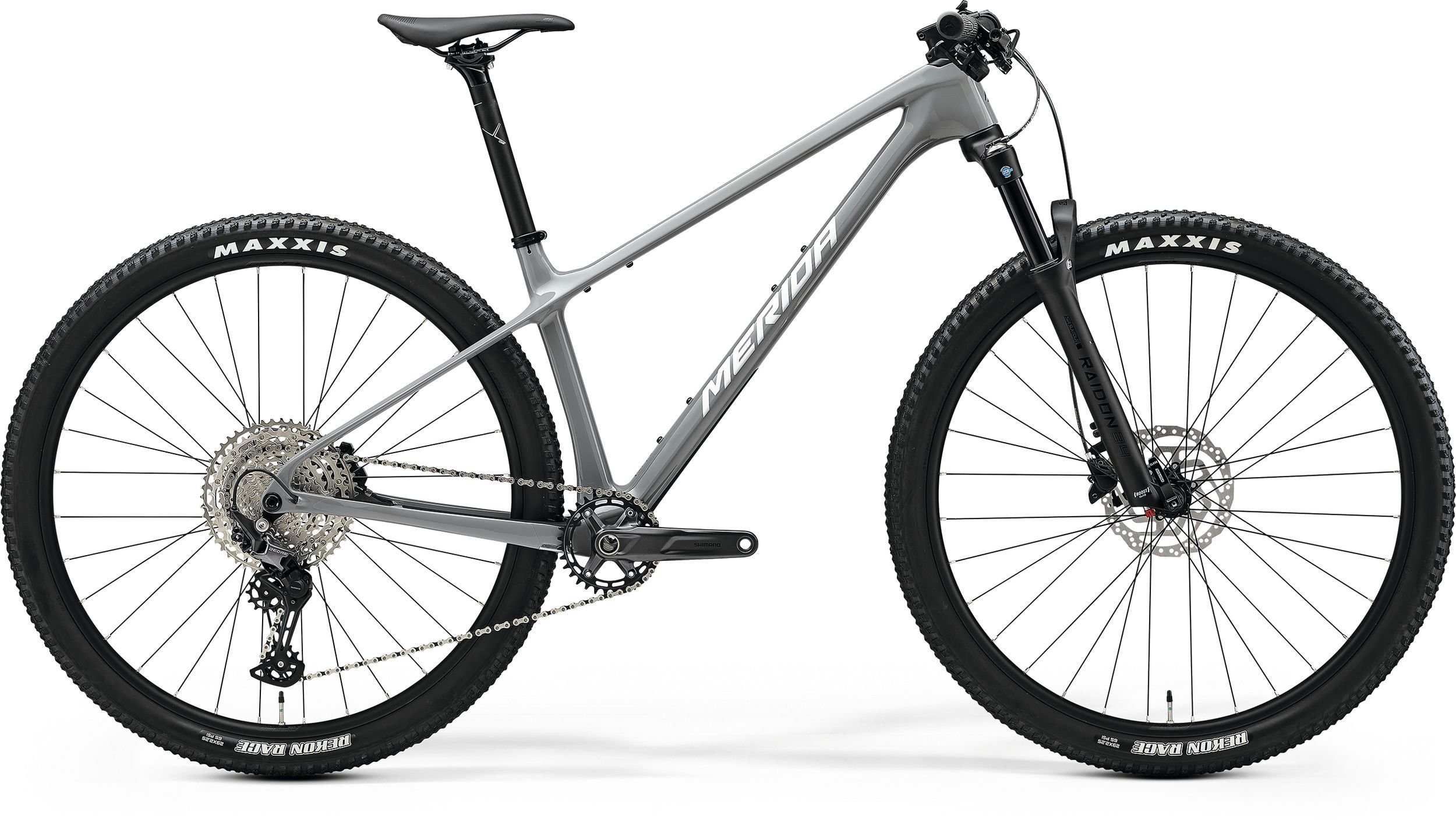 Merida Big.Nine 3000 2025 carbonowy hardtail do wygrywania Wybierz rozmiar ramy: L, Wybierz kolor: COOL GREY(SILVER/BLACK)