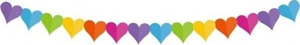 GoDan Girlanda papierowa Kolorowe serduszka 360cm