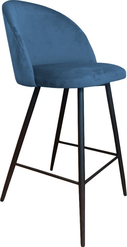 Atos Hoker CLAUDINE VELVET ciemno niebieski na metalowych nogach ATOS