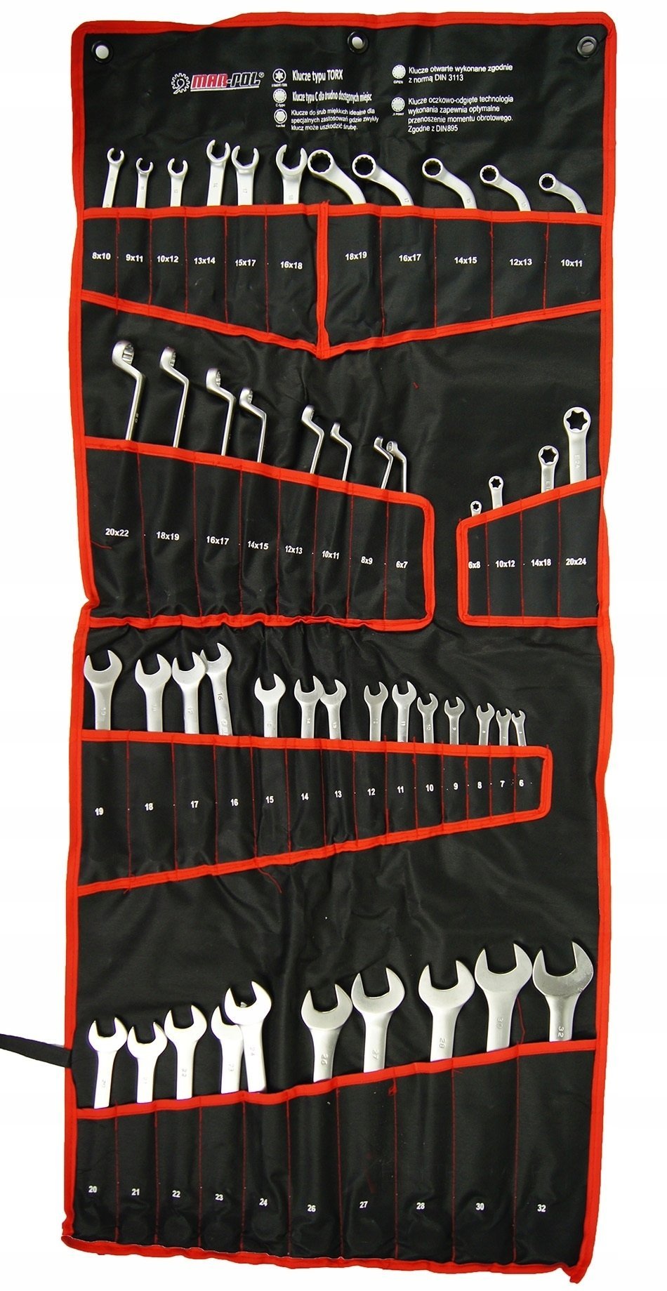 Marpol KLUCZE PŁASKO-OCZKOWE 47el