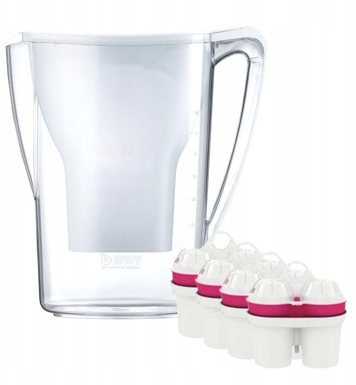 Dzbanek filtrujący BWT Dzbanek filtrujący wodę Aqualizer Home 2.7L Biały manualny + 4 wkłady magnezowe