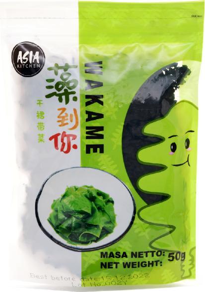 Asia Kitchen Wakame, suszone wodorosty 50g - Asia Kitchen