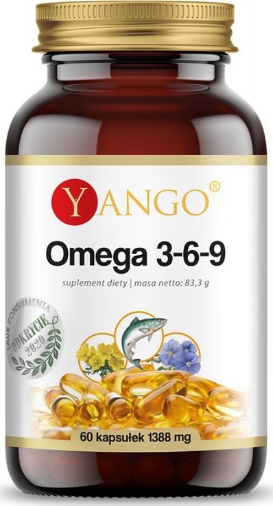 Yango Omega 3-6-9 - 60 Kapsułek Olej Rybi Epa Dha Olej Z Wiesiołka D-Alfa Tokoferol