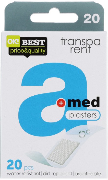 PLASTERS AMED TRANSPARENT 20UNITS