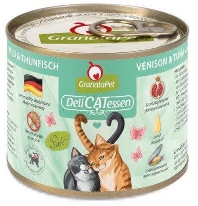 GranataPet DeliCatessen dziczyzna i tuńczyk karma mokra dla kota 200g