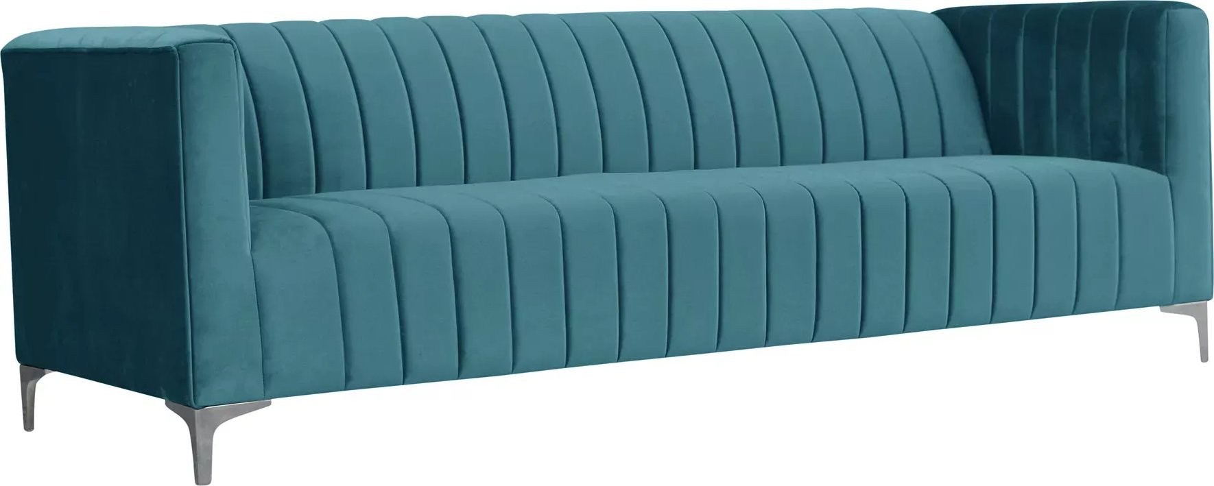 Elior Welurowa sofa trzyosobowa Klera 4X - 9 kolorów