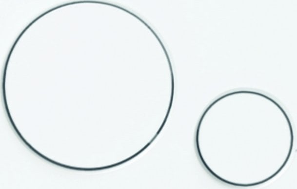 Przycisk spłukujący M670-GAM-01 / JELLOW/ CIRCLE WH / PRZYCISK WC KOŁO BIAŁY POŁYSK /