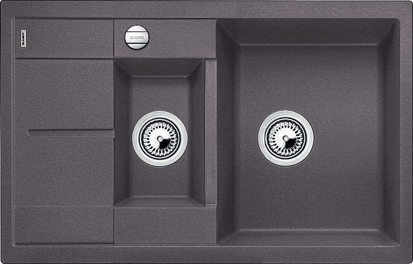 Zlewozmywak Blanco Metra 6 S Compact Silgranit szarość skały z korkiem automatycznym (518876)