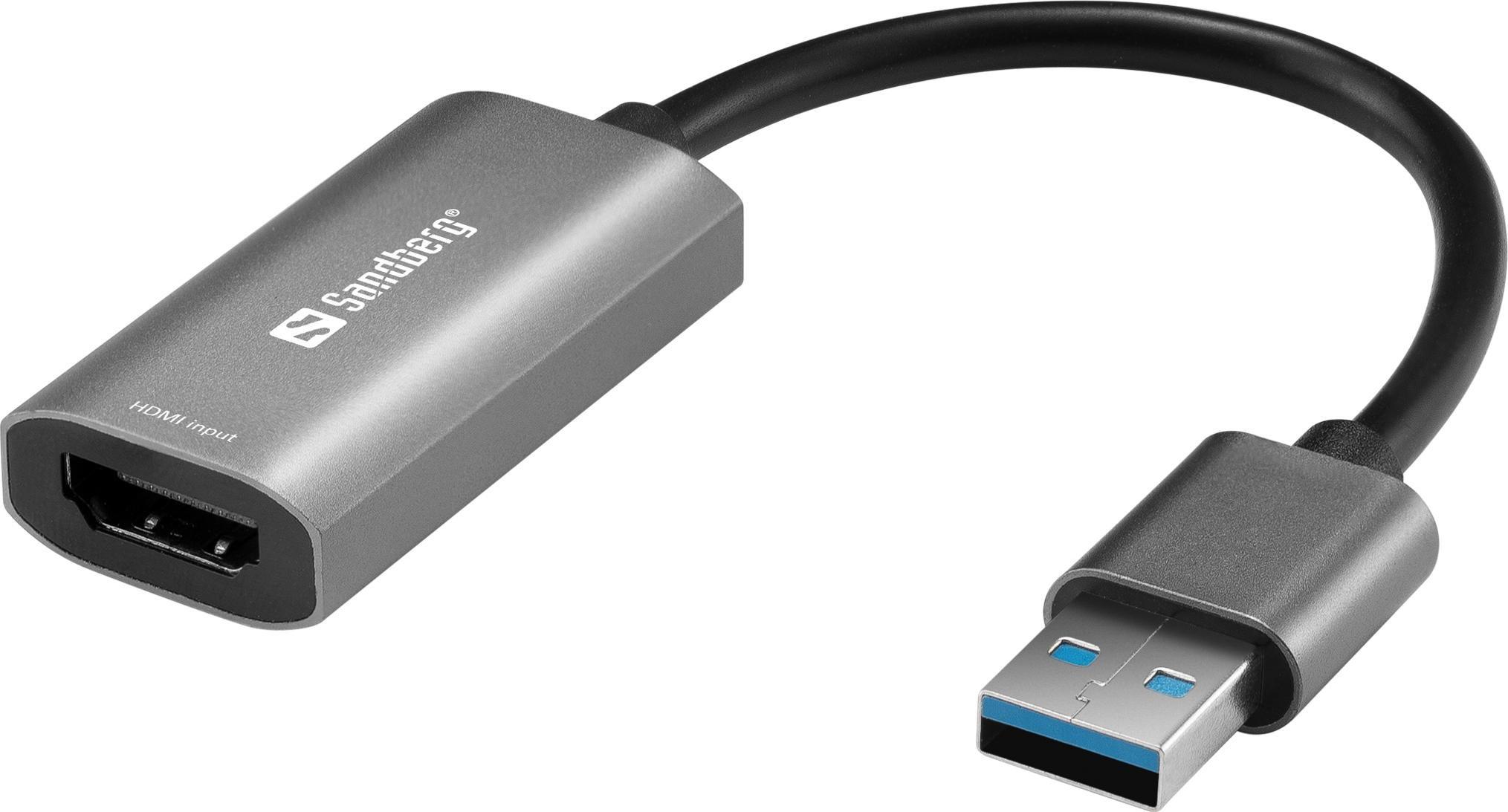 Adapter USB Sandberg USB - HDMI Szary (134-19)