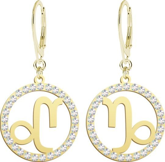 Radziszewska Jewellery Kolczyki Pozłacane Znak Zodiaku Koziorożec