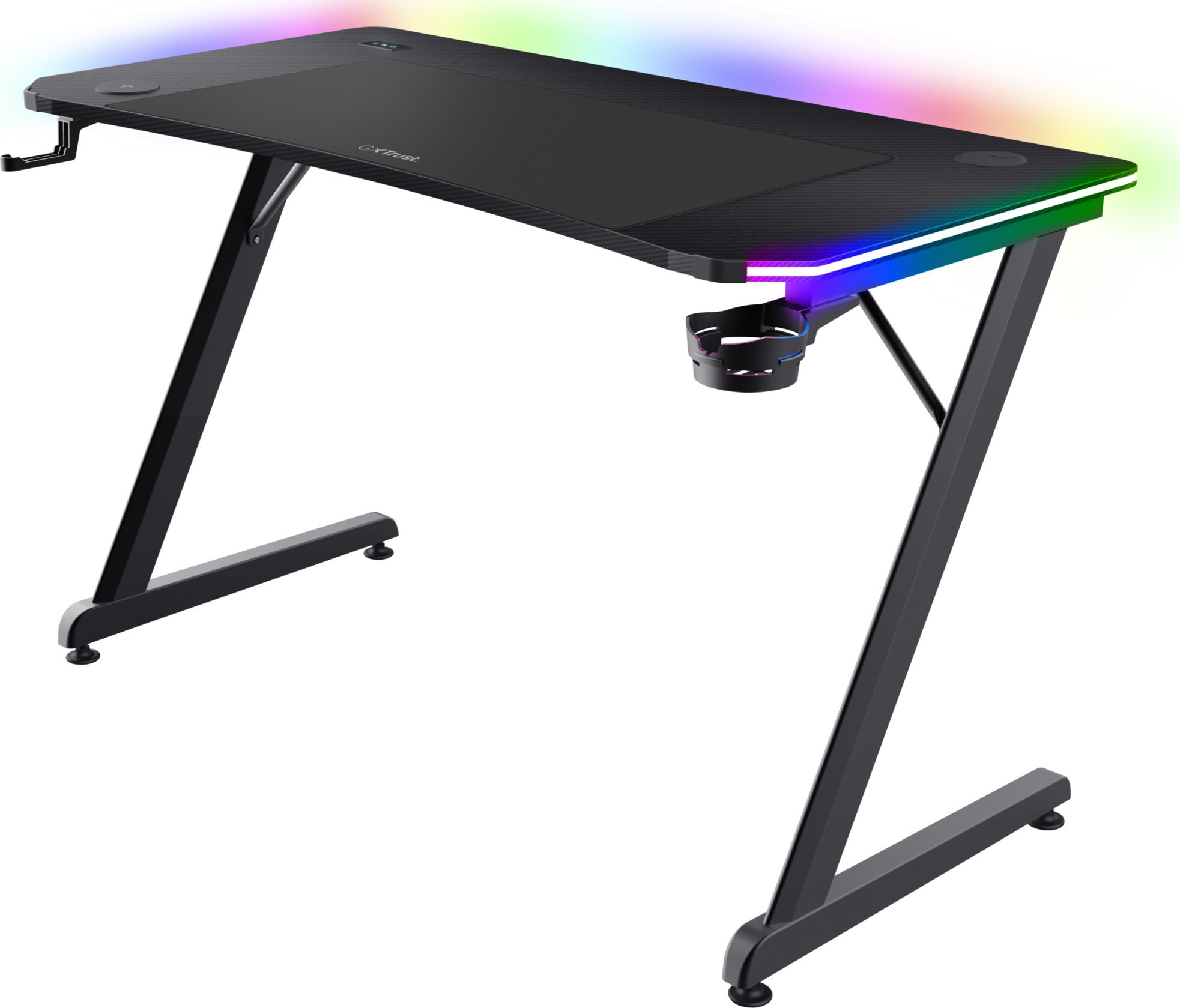 Biurko Trust GXT 710 Luminus Pro RGB Czarne 120 cmx60 cm
