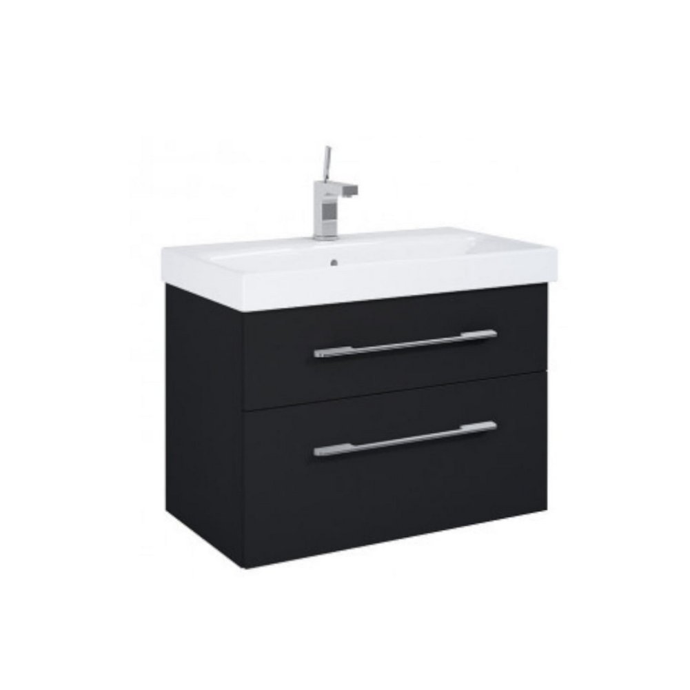 AQ.401-164349 / AQUAFORM / MADRID / SZAFKA PODUMYWALKOWA WISZĄCA 2S 80X41,8X54 BLACK HG PDW /