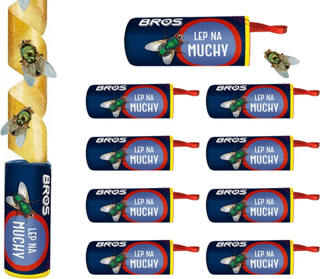 Bros BROS - lep okrągły na muchy - 10 szt.