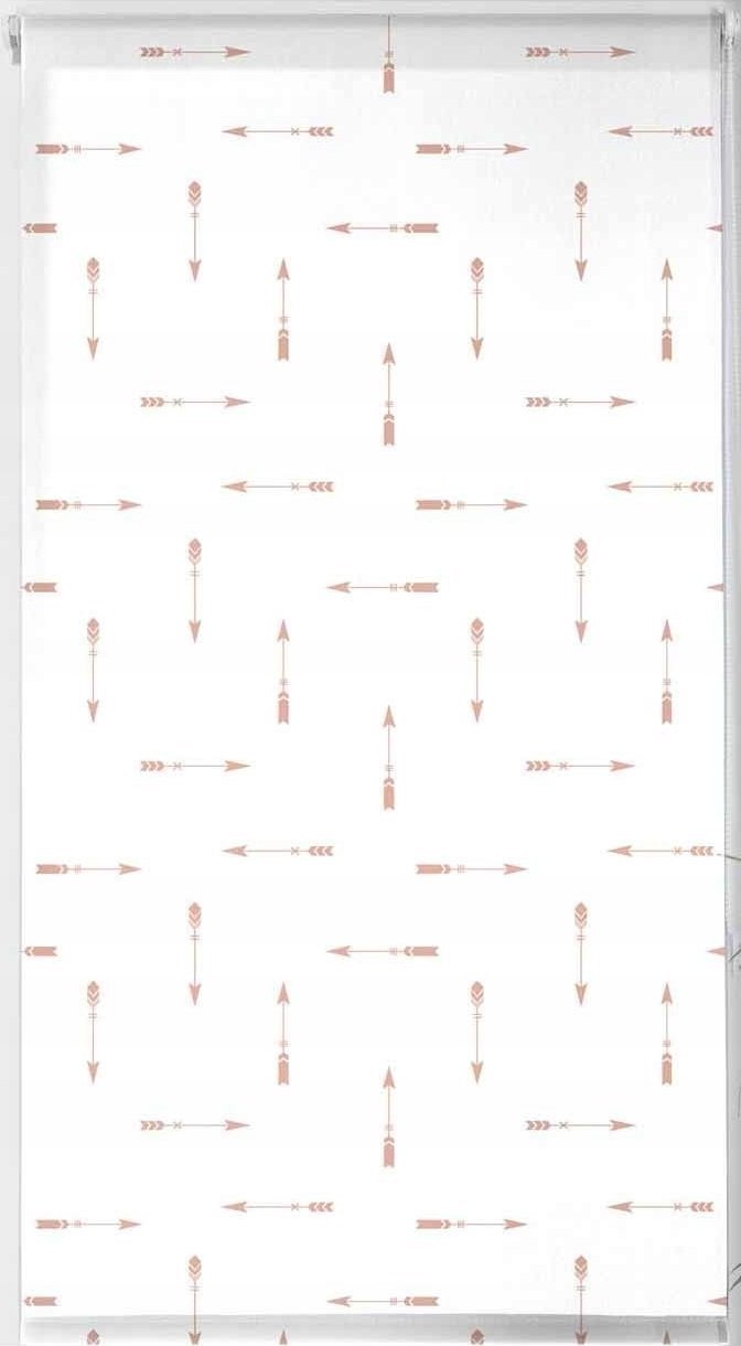 Douceur d`Interieur Roleta okienna z motywem indiańskim, 60 x 180 cm, biała