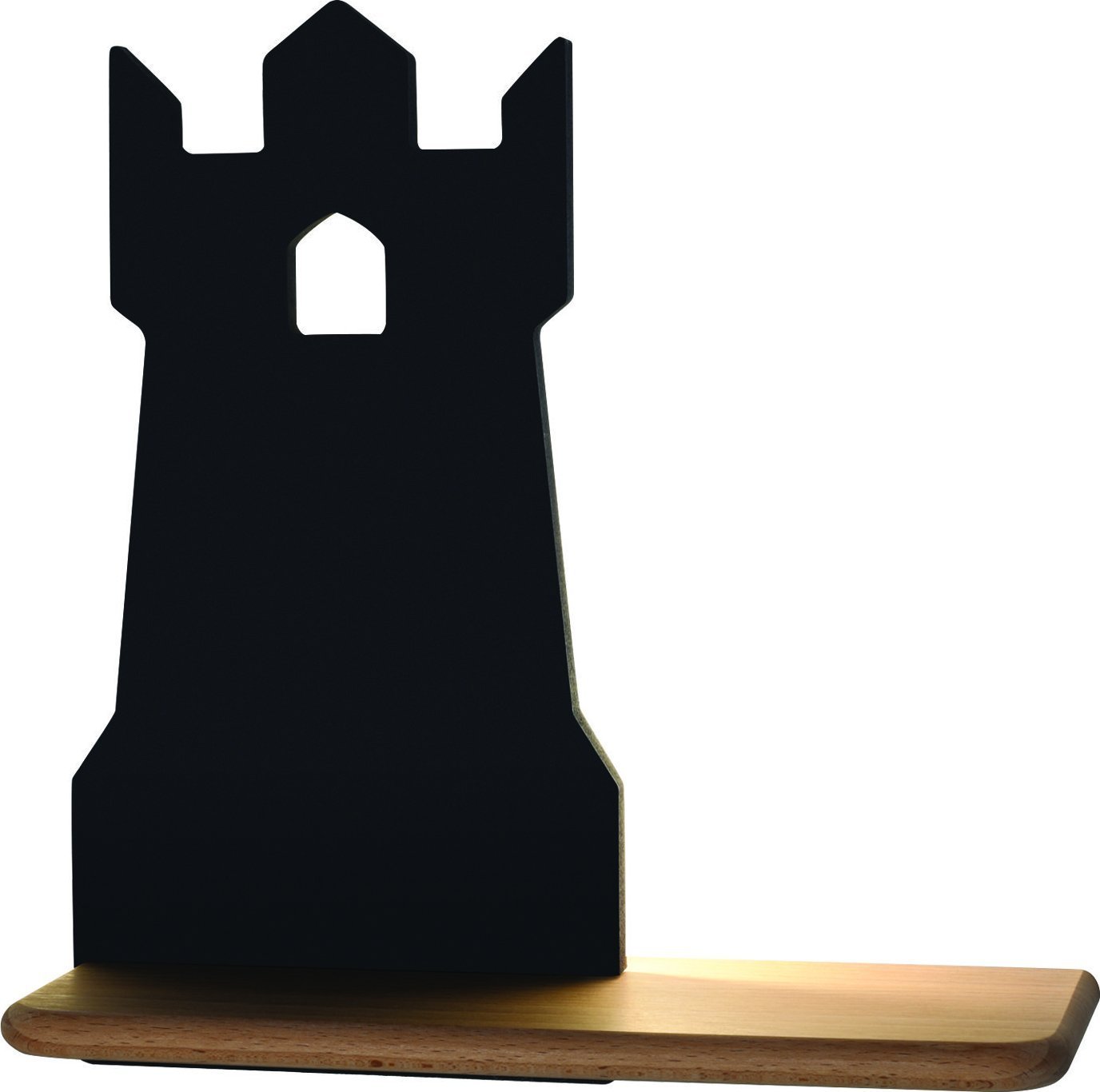 Lumes Czarna lampka dziecięca w kształcie zamkowej wieży - K025-Zizi