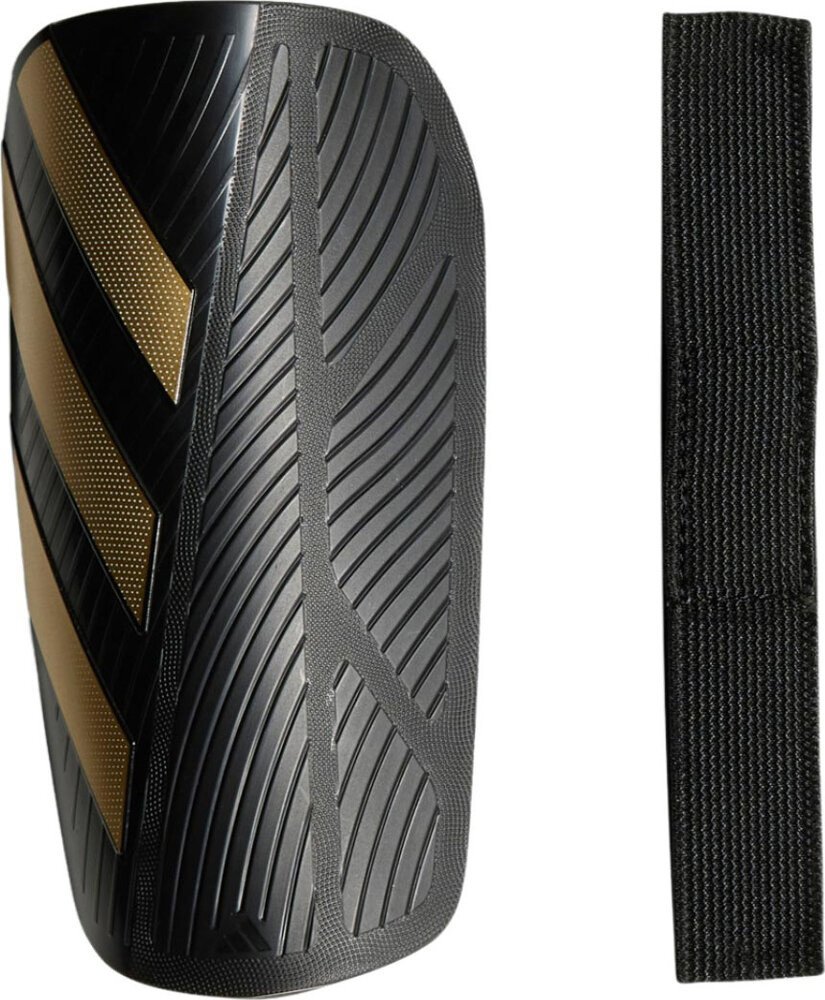 Ochraniacze piłkarskie na golenie piszczele nagolenniki adidas Tiro Club czarno-złote JV6750 M