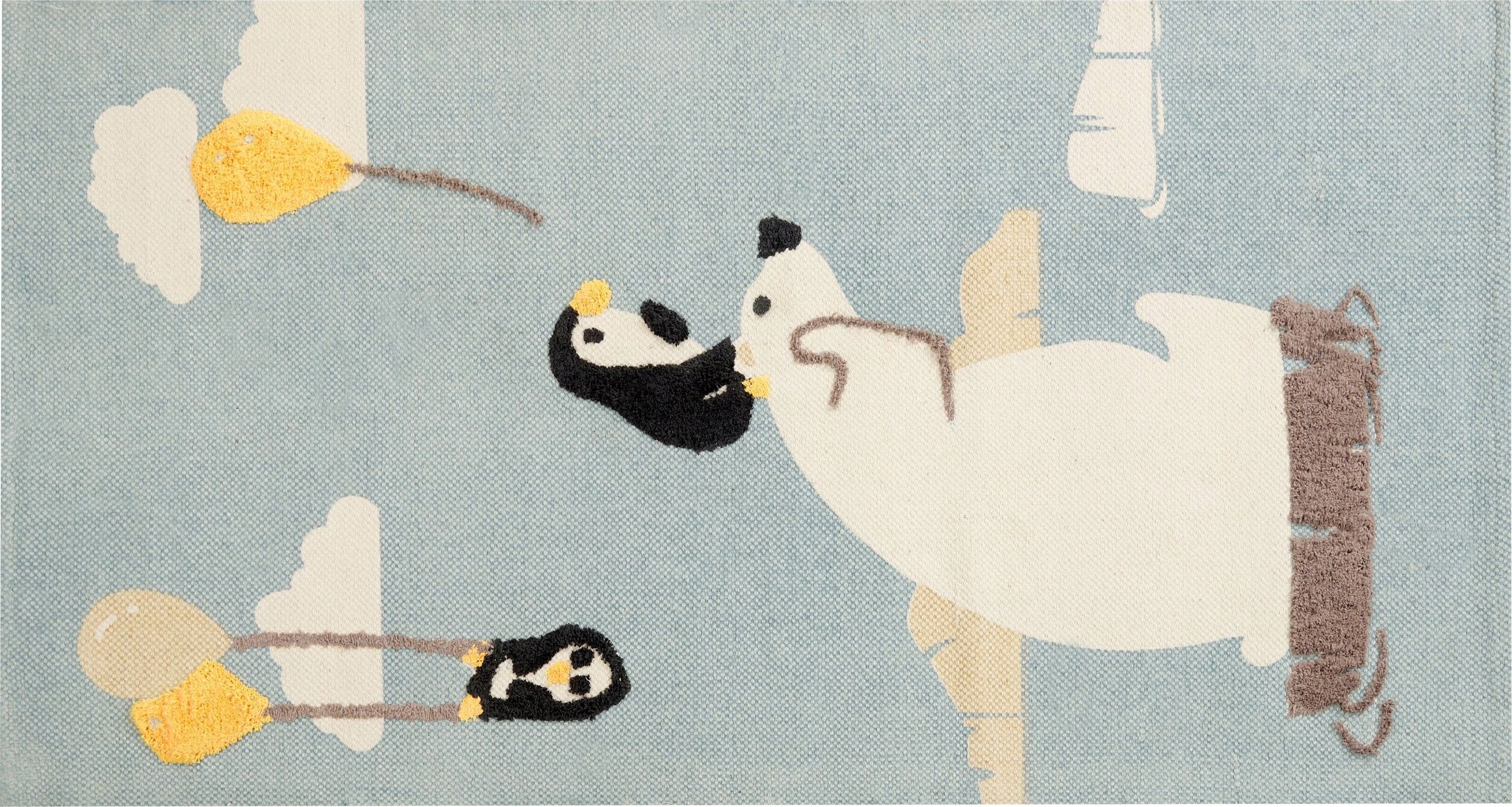 Beliani Dywan dziecięcy bawełniany motyw niedźwiedzia polarnego 80 x 150 cm wielokolorowy BARUS