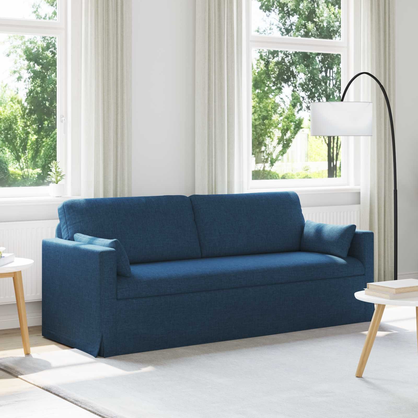 vidaXL Sofa 180cm Niebieski Metal