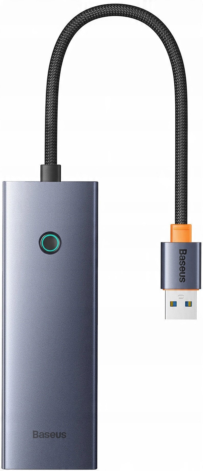 Hub Baseus UltraJoy Series Lite 4-Port USB-A / 3xUSB-A 3.0, RJ45, USB-C 5V (szary)