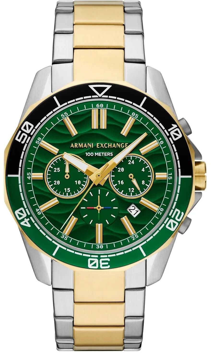 Męski Zegarek Armani Exchange AX1966 Złoto, Srebro i Zieleń