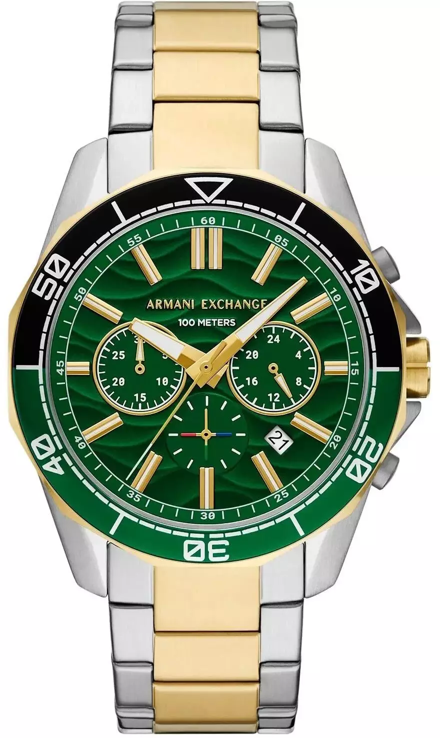 Męski Zegarek Armani Exchange AX1966 Złoto, Srebro i Zieleń