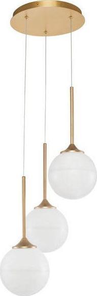 Lampa wisząca Luces Exclusivas Wisząca LAMPA loftowa PEREZ LE41747 Luces Exclusivas szklana OPRAWA zwis kaskada modernistyczna biała złota