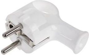Elgotech Wtyczka kątowa z uchem 16A z/u UNI-SCHUKO biała (WT-40)