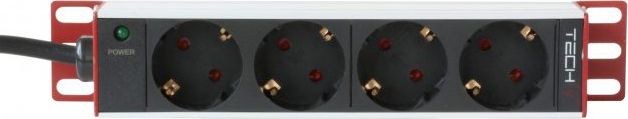 Techly Listwa zasilająca PDU 10" 1U 4x Schuko 1.8m (I-CASE M10-4ITY)