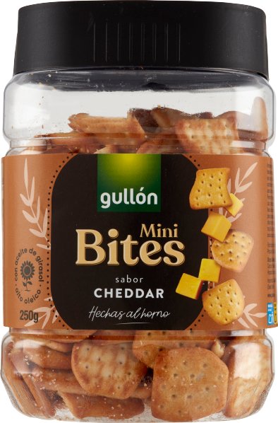 GULLON Słona przekąska Mini Bites z Cheddar 250g - Gullon