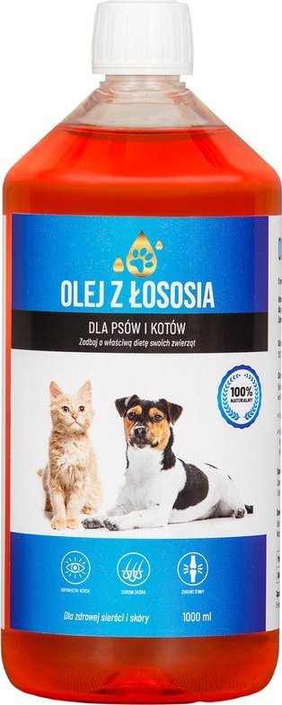 LAB V Olej z łososia dla psów i kotów 1000ml