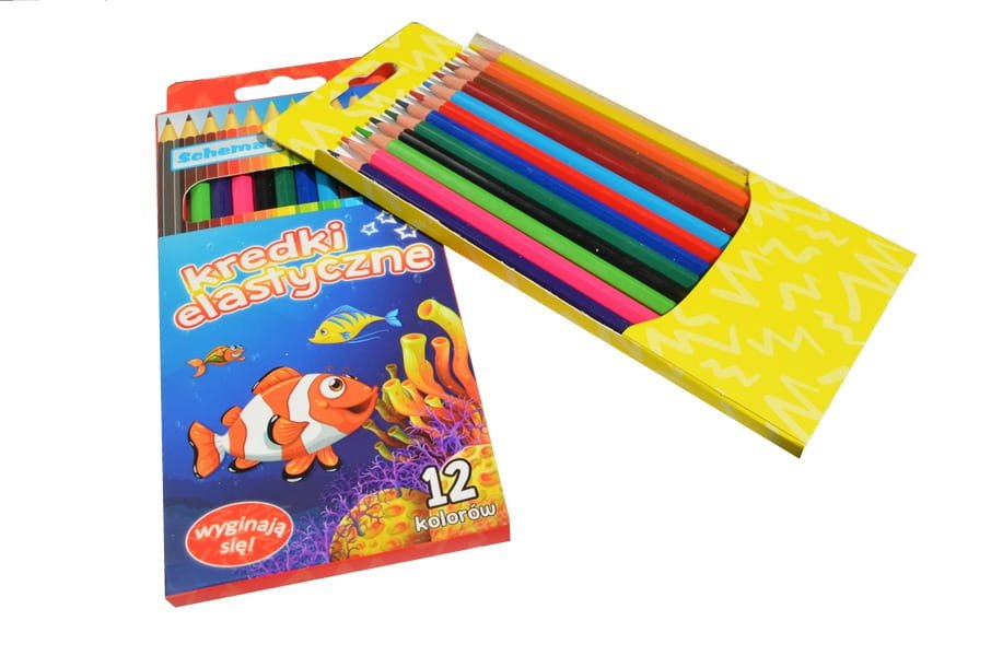 kredki elastyczne 12szt. | 1448